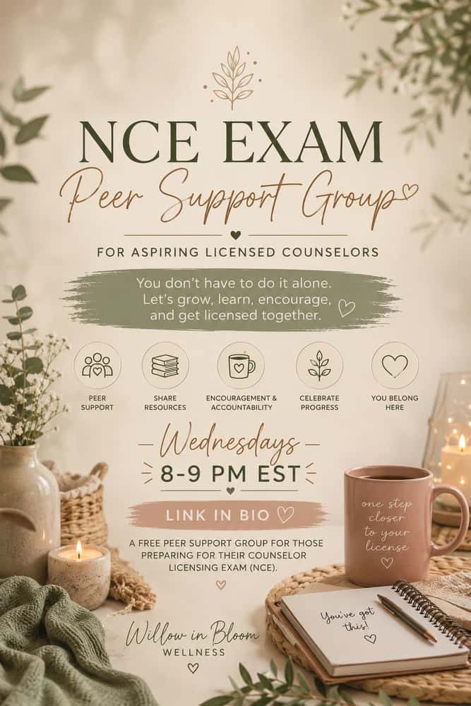 Free NCE Exam Study & Support Group for Aspiring Licensed Counselors