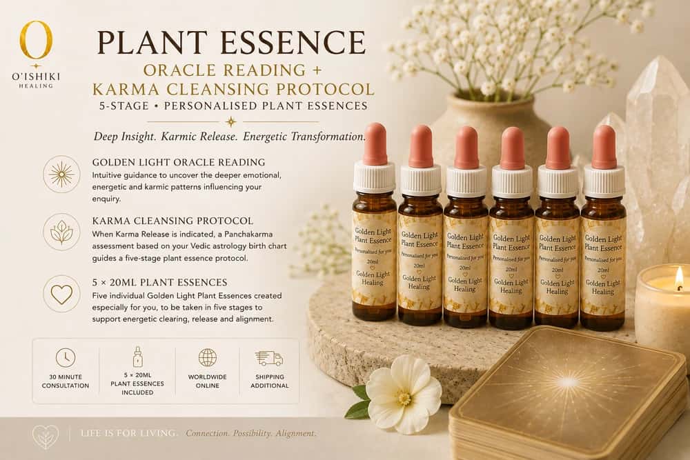 Golden Light Healing Oracle Reading + Karma Cleansing + Personalised Plant Essences