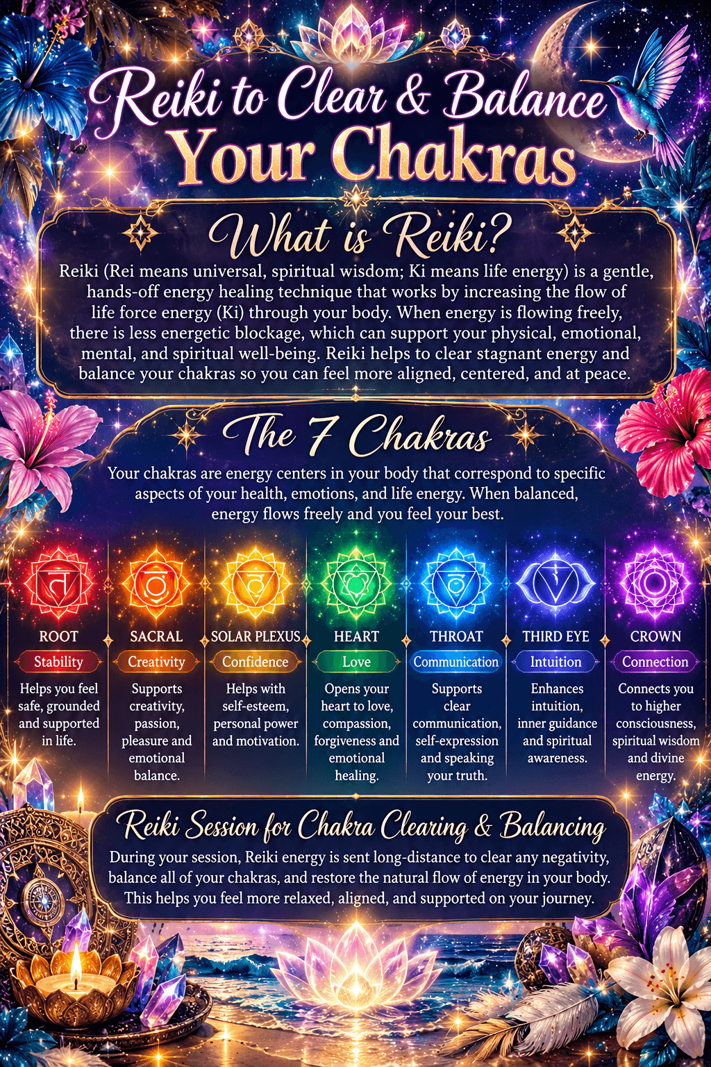 Reiki Session for Aura Cleansing and Chakra Balancing